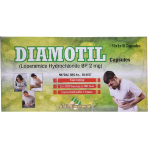 Diamotil Capsules (Loperamide Hydrochloride BP 2mg)