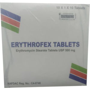 Erythrofex Tablets (Erythromycin Stearate 500mg)